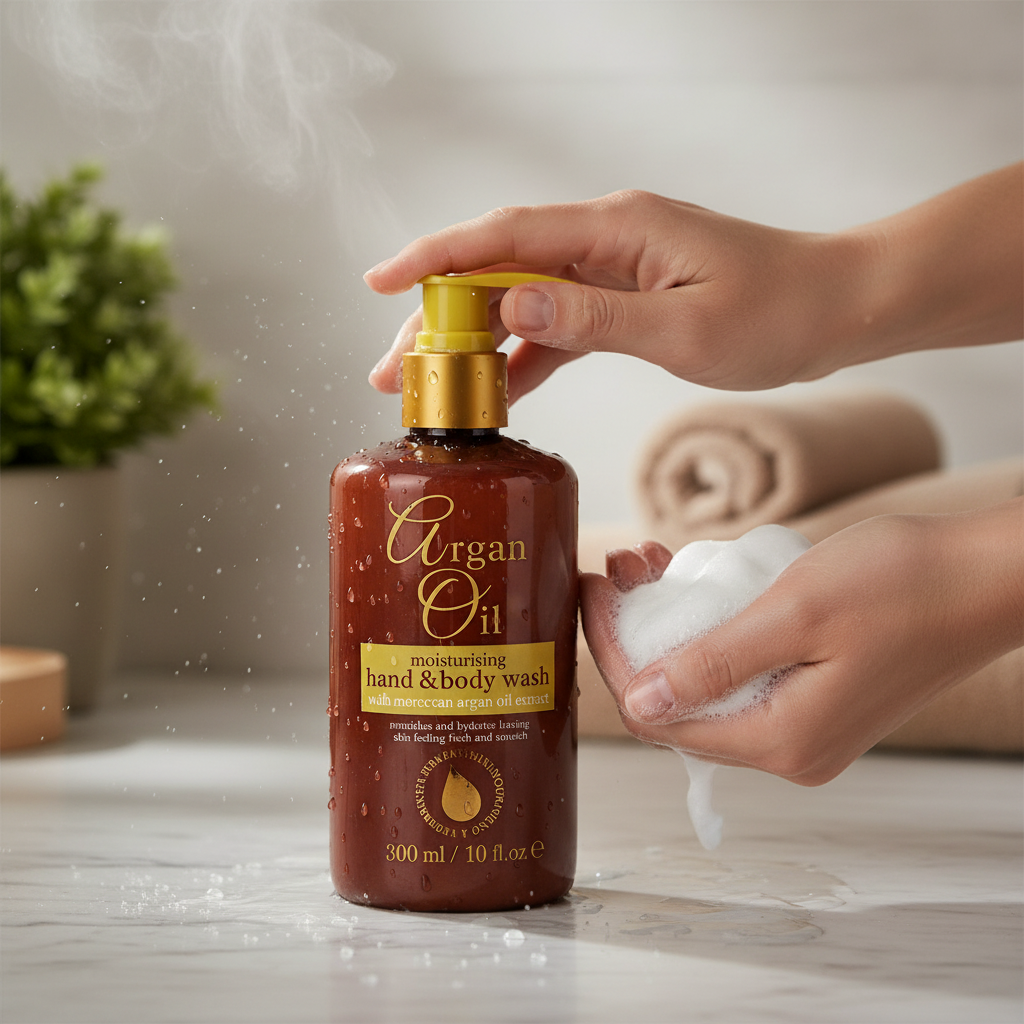 Argan Oil Hand & Body Wash 300ml – Nourishing, Gentle Daily Cleanser with Argan Oil