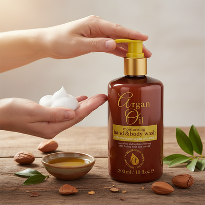 Argan Oil Hand & Body Wash 300ml – Nourishing, Gentle Daily Cleanser with Argan Oil