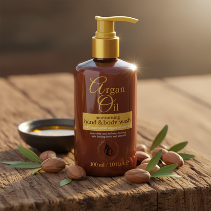 Argan Oil Hand & Body Wash 300ml – Nourishing, Gentle Daily Cleanser with Argan Oil