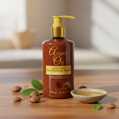 Argan Oil Hand & Body Wash 300ml – Nourishing, Gentle Daily Cleanser with Argan Oil