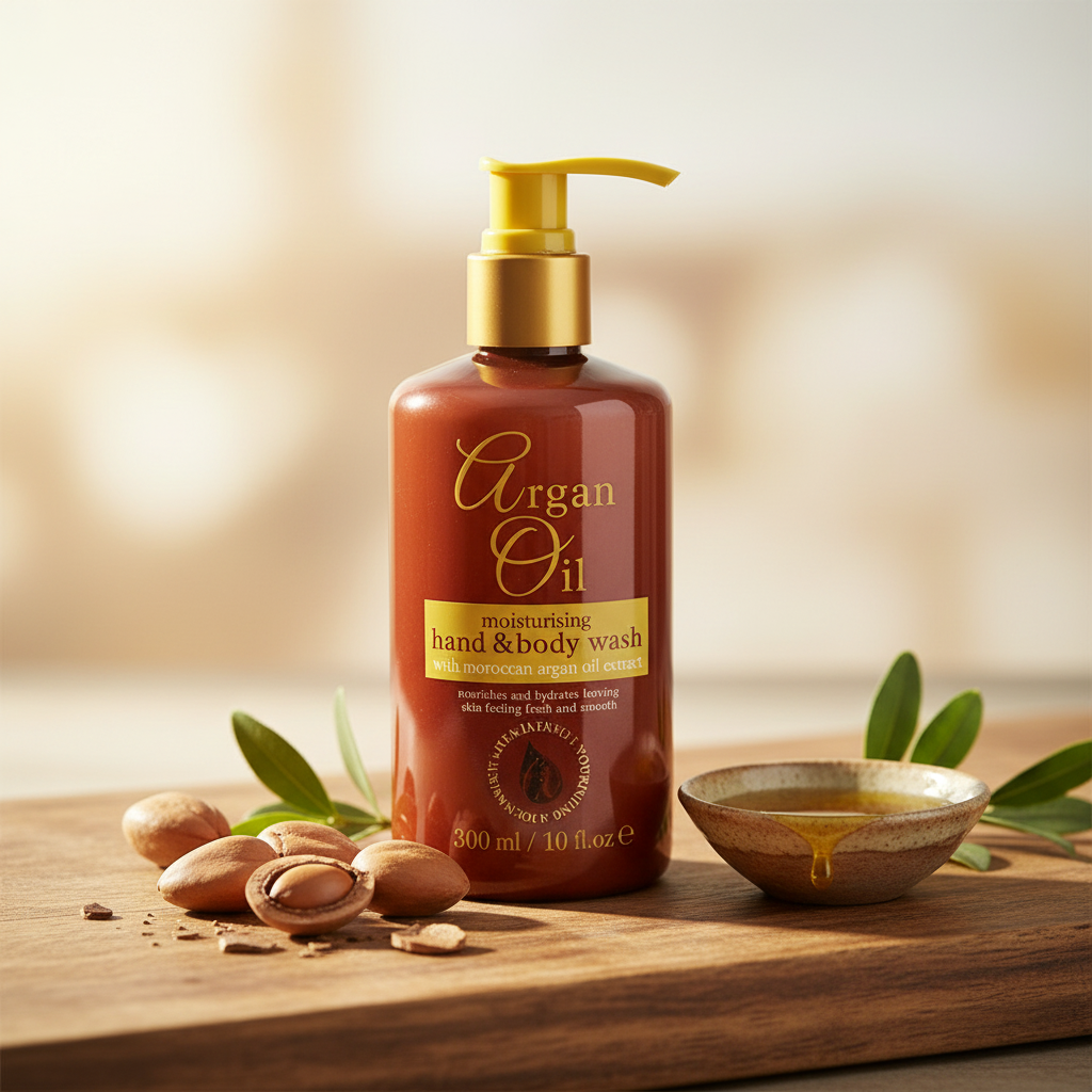 Argan Oil Hand & Body Wash 300ml – Nourishing, Gentle Daily Cleanser with Argan Oil