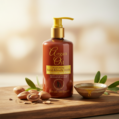 Argan Oil Hand & Body Wash 300ml – Nourishing, Gentle Daily Cleanser with Argan Oil