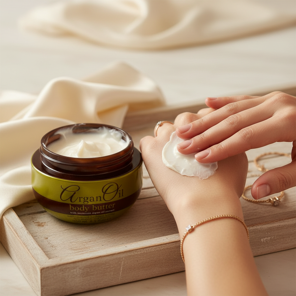 Argan Oil Body Butter 250ml – Rich Hydrating Moisturizer, Fast-Absorbing