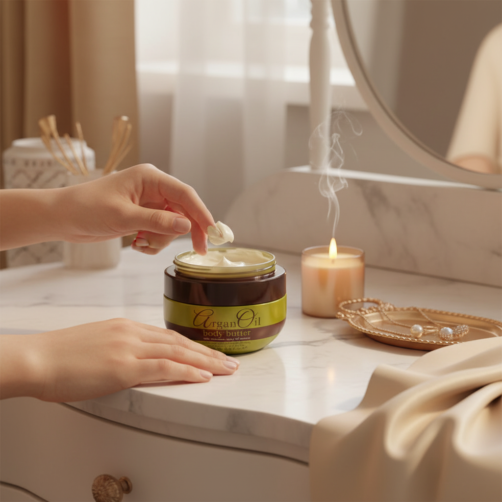 Argan Oil Body Butter 250ml – Rich Hydrating Moisturizer, Fast-Absorbing