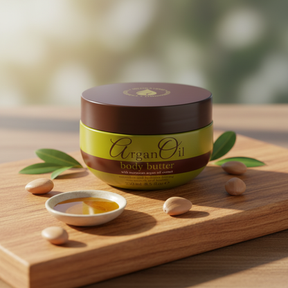 Argan Oil Body Butter 250ml – Rich Hydrating Moisturizer, Fast-Absorbing