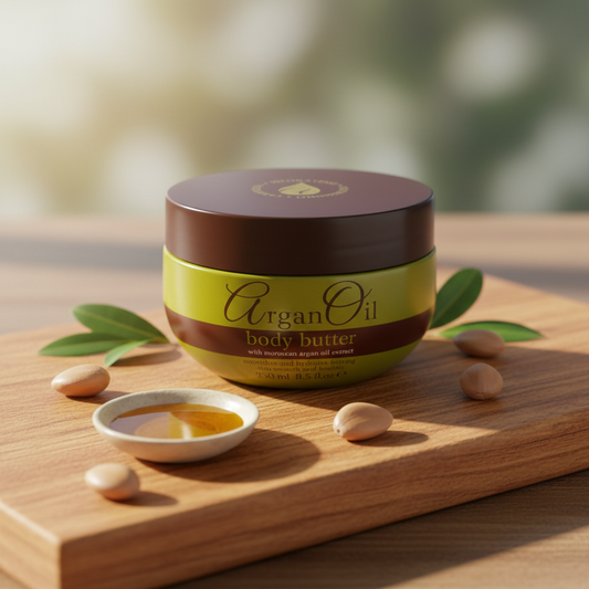Argan Oil Body Butter 250ml – Rich Hydrating Moisturizer, Fast-Absorbing