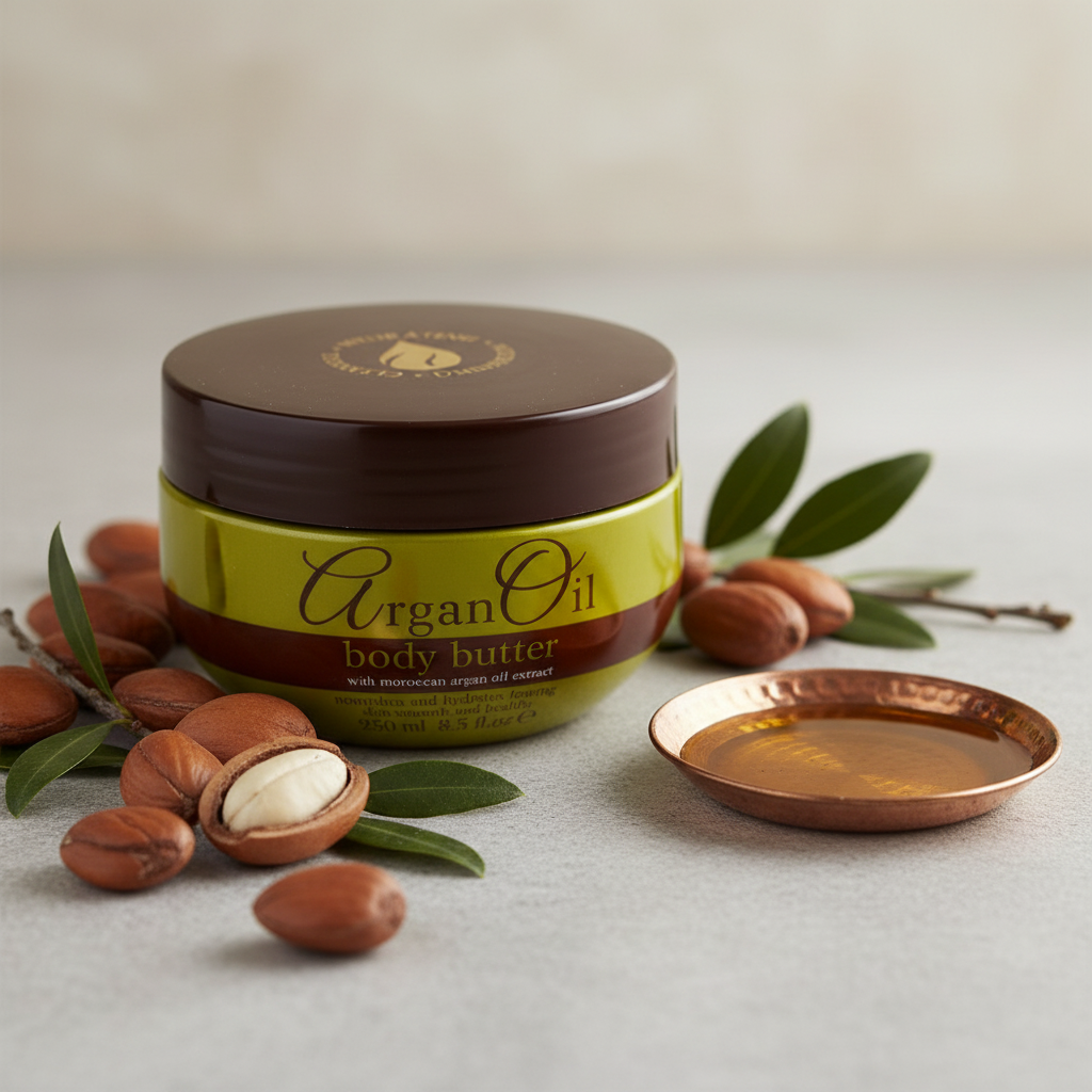 Argan Oil Body Butter 250ml – Rich Hydrating Moisturizer, Fast-Absorbing