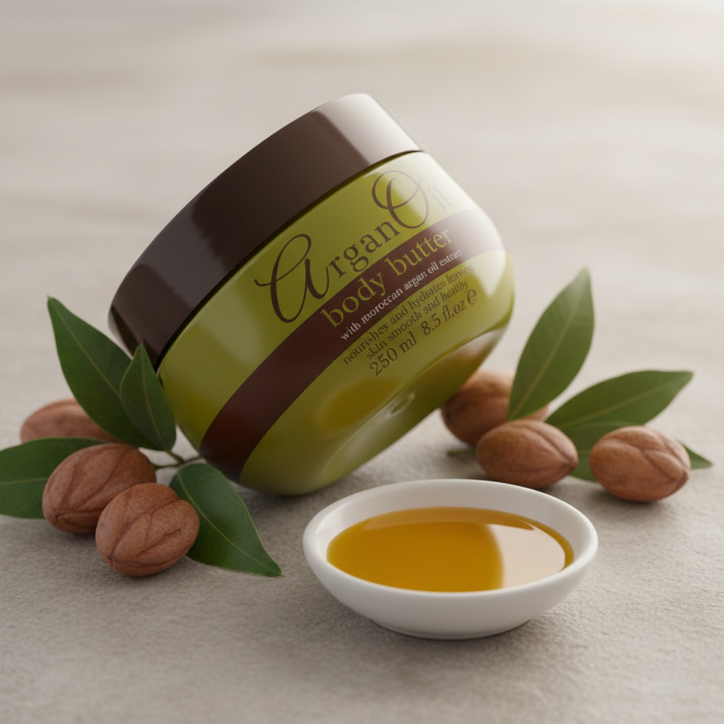 Argan Oil Body Butter 250ml – Rich Hydrating Moisturizer, Fast-Absorbing