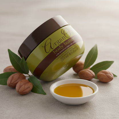 Argan Oil Body Butter 250ml – Rich Hydrating Moisturizer, Fast-Absorbing