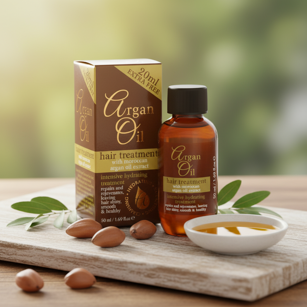 Argan Oil Hair Treatment 50ml – Hydrating & Nourishing Serum, Adds Shine & Protects Hair