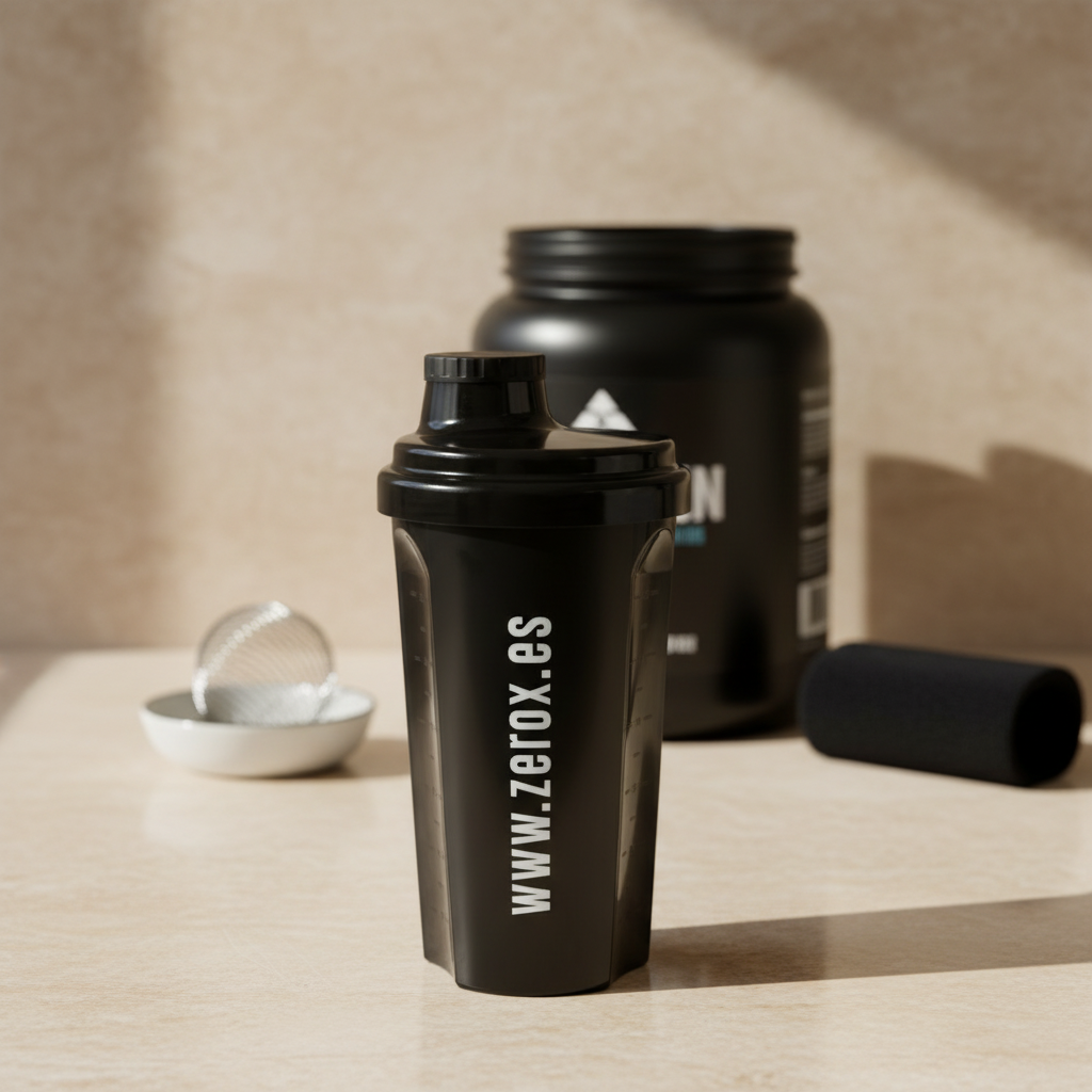 Zerox Protein Shaker Bottle Black 700ml – Leak-Proof BPA-Free Gym Shaker