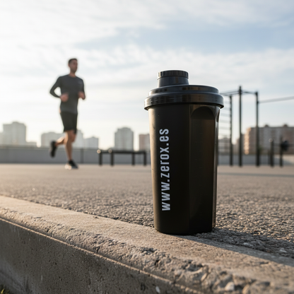 Zerox Protein Shaker Bottle Black 700ml – Leak-Proof BPA-Free Gym Shaker
