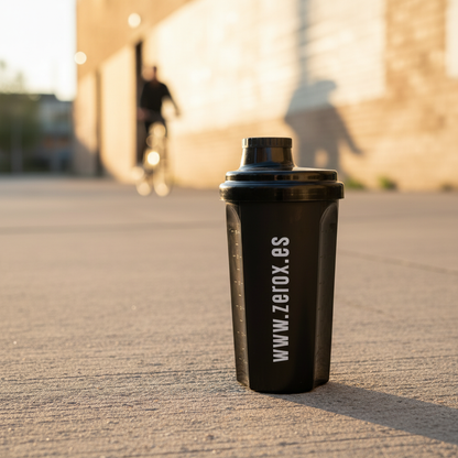 Zerox Protein Shaker Bottle Black 700ml – Leak-Proof BPA-Free Gym Shaker