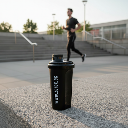 Zerox Protein Shaker Bottle Black 700ml – Leak-Proof BPA-Free Gym Shaker