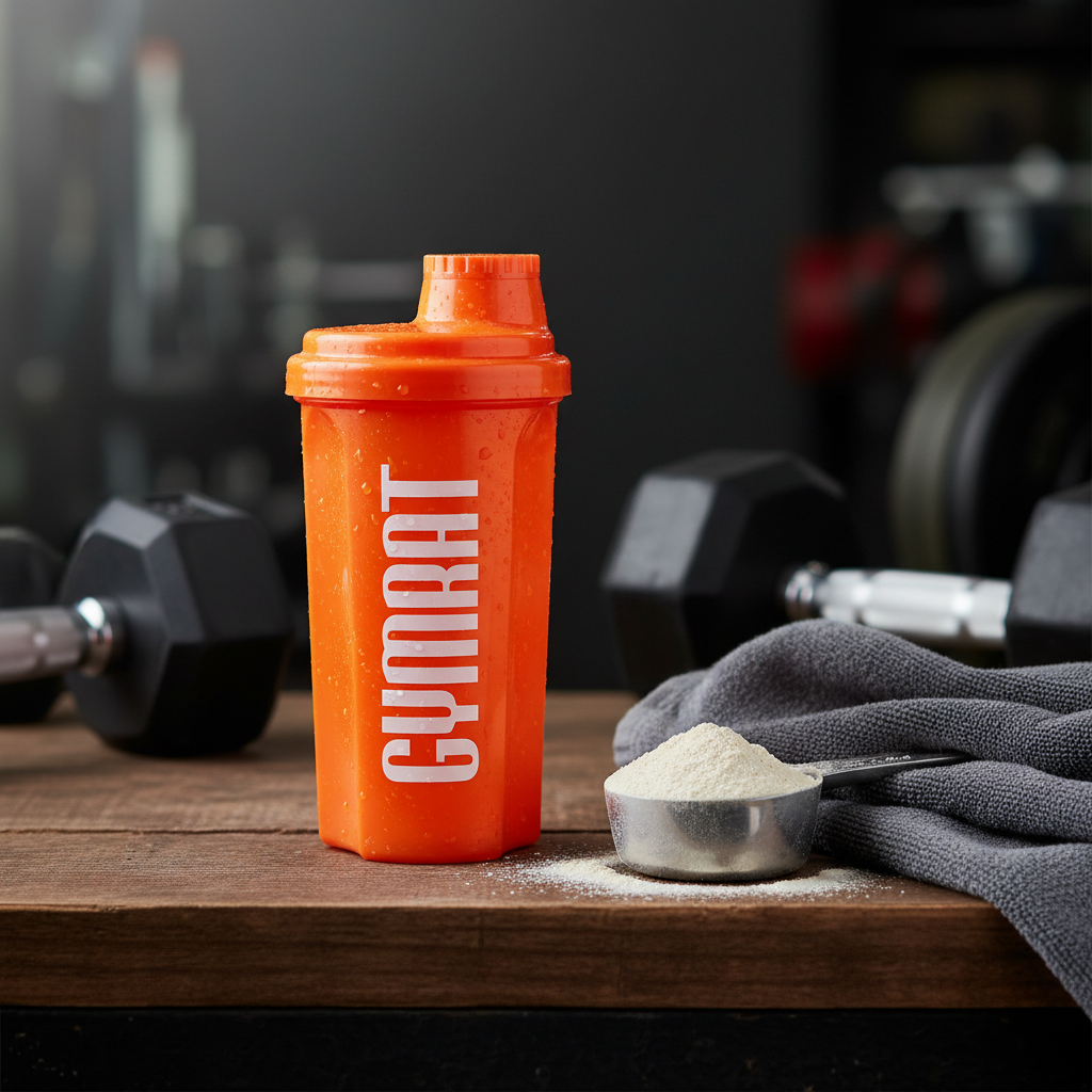 Gymrat Performance Protein Shaker – 700ml Orange Gym Bottle