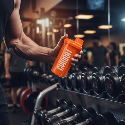 Gymrat Performance Protein Shaker – 700ml Orange Gym Bottle