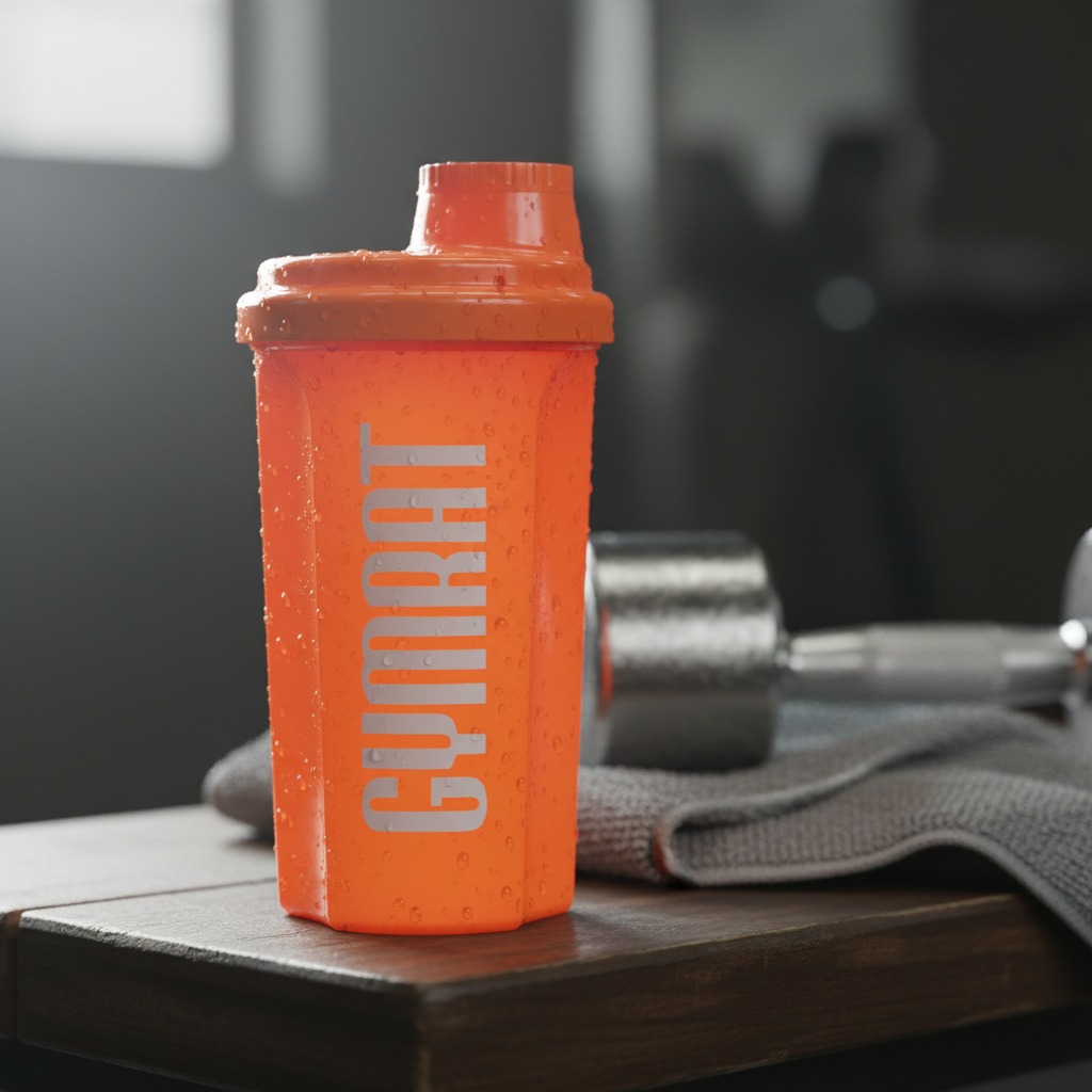 Gymrat Performance Protein Shaker – 700ml Orange Gym Bottle