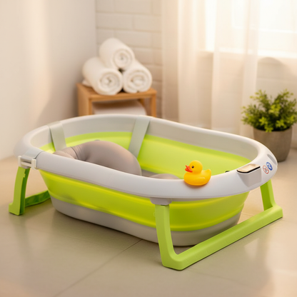 Foldable Baby Bath Tub With Digital Thermometer