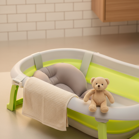 Foldable Baby Bath Tub With Digital Thermometer