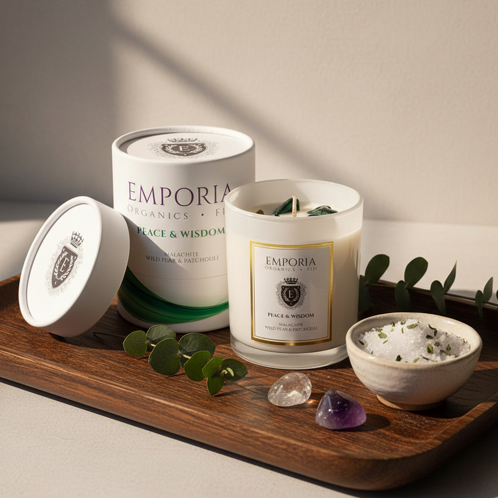 Emporia Organics Fiji Peace & Wisdom Scented Soy Candle 230g