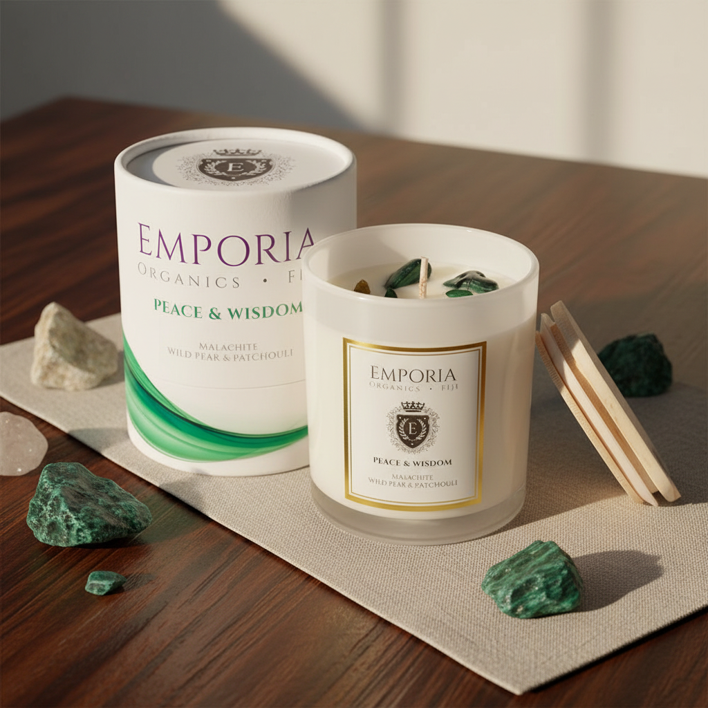 Emporia Organics Fiji Peace & Wisdom Scented Soy Candle 230g