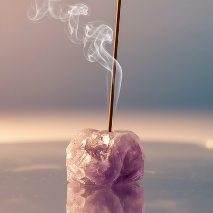 Amethyst Incense Stick Holder Natural Raw Crystal 3–5 cm – Premium Quality Handcrafted Incense Burner with Genuine Raw Amethyst Stone
